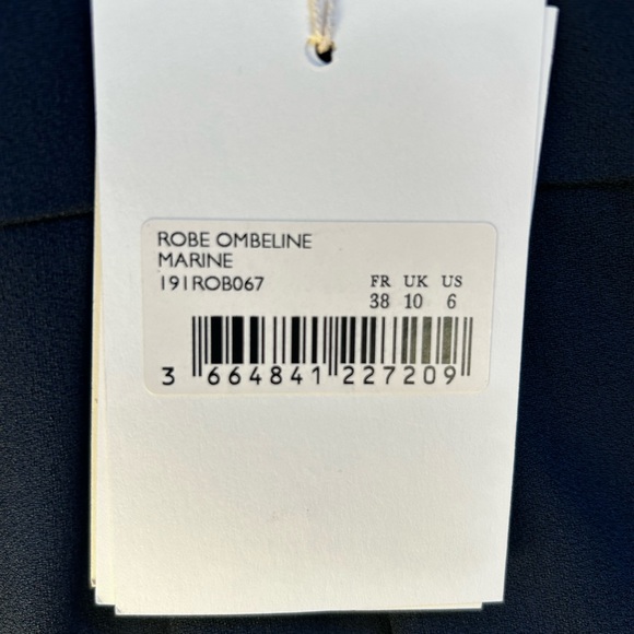 NWT SEZANE Ombeline dress, sz 38, french navy. Very elegant, very french! - Picture 5 of 8
